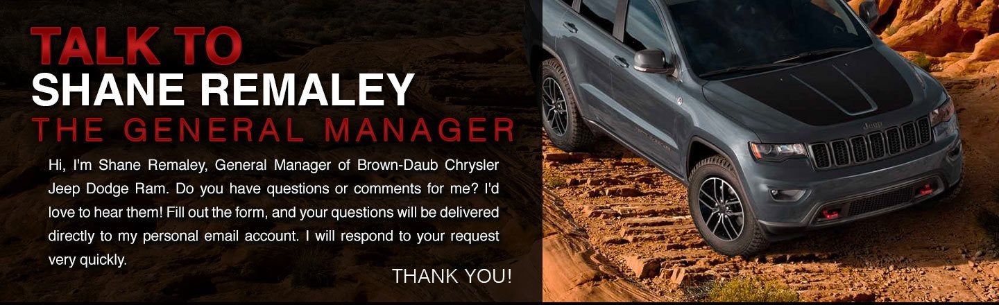 Brown-Daub Chrysler Jeep Dodge Ram in Easton PA Wants to Hear From You